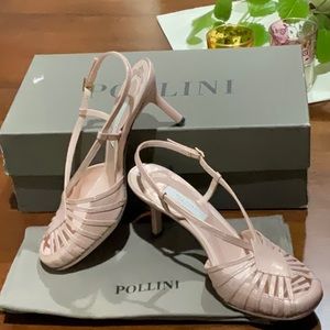 Pollini, Made In Italy, Metallic Rose, Size 5 (35)